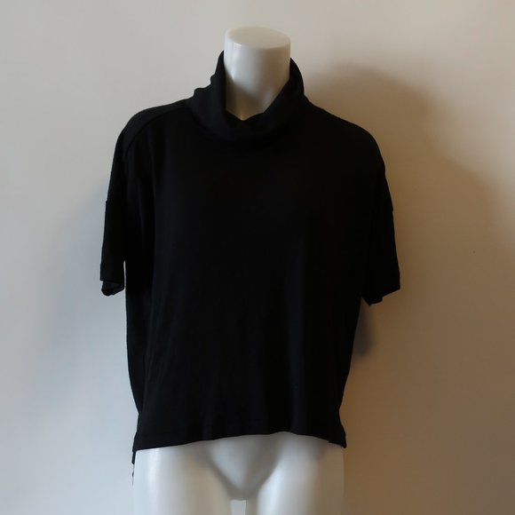 RAG & BONE BLACK SHORT SLEEVE TURTLENECK TOP XS * - Picture 1 of 6